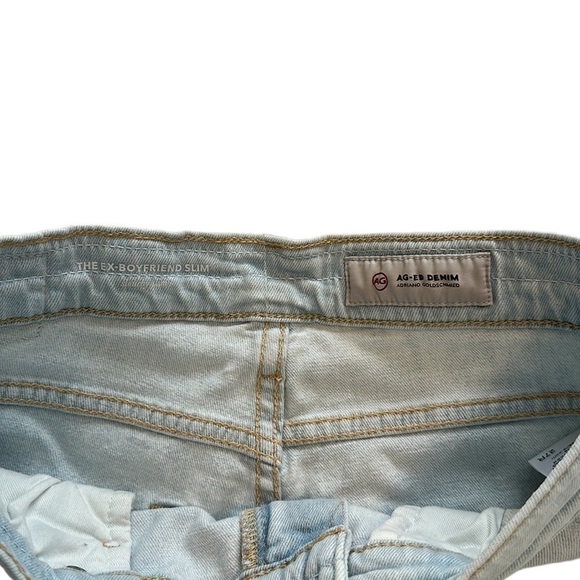 AG | Adriano Goldschmied Light Wash Distressed Ex Boyfriend Slim Jeans - Size 27 - Picture 9 of 15